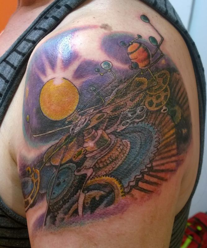 Orrery Planetary Model Tattoo By Steve Malley Tattoonow