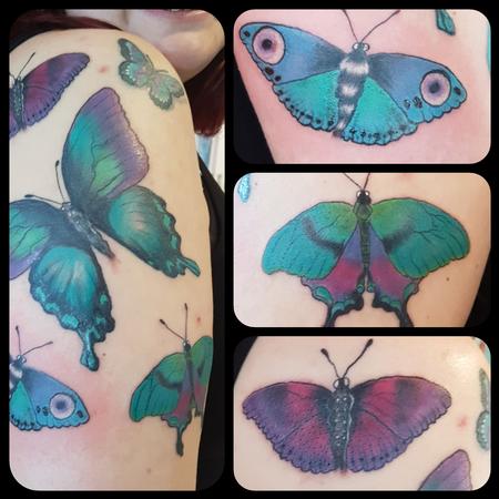 tattoos/ - Feminine Butterfly Color Tattoo - 129163