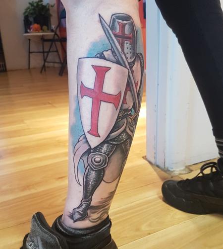 tattoos/ - Templar Knight Color Tattoo - 133822