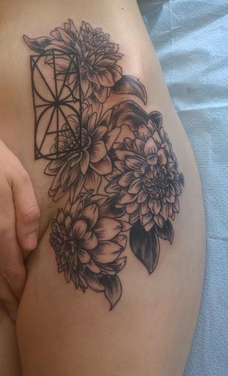 Flower-dragon-shoulder-tattoo-r by NeckBoneInkTattoo on DeviantArt