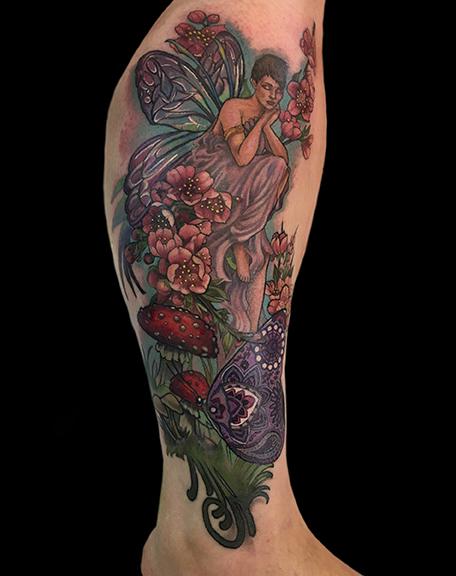 Mushroom Fairy Garden Flash Print By Dana Marie  Dark Side Tattoo