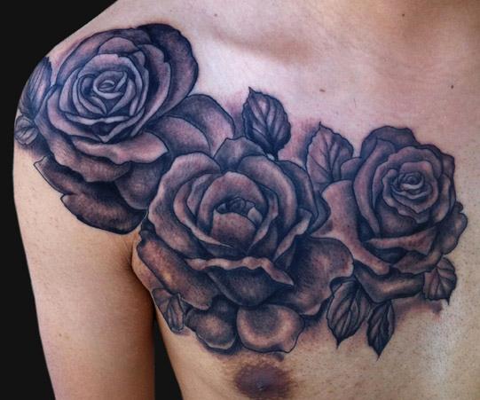 Tattoo uploaded by Ikova tattoo studio  Rose chest tattoo  Tattoodo