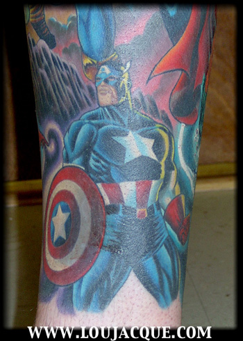 Captain America's shield tattoo by AntoniettaArnoneArts on DeviantArt