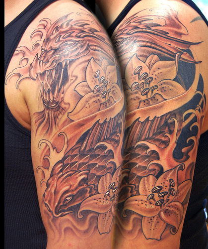 Daddy Jacks Body Art Studio  Tattoos  Flower  Dragon Tattoo