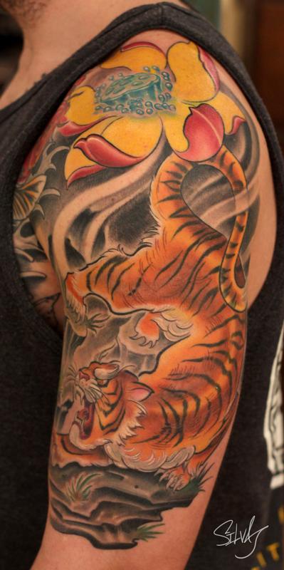 Tattoo uploaded by Chunkz13  Tiger lotus  Tattoodo