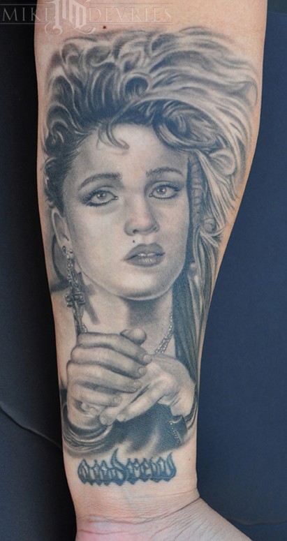 Madonna Tattoo by Mike DeVries: TattooNOW