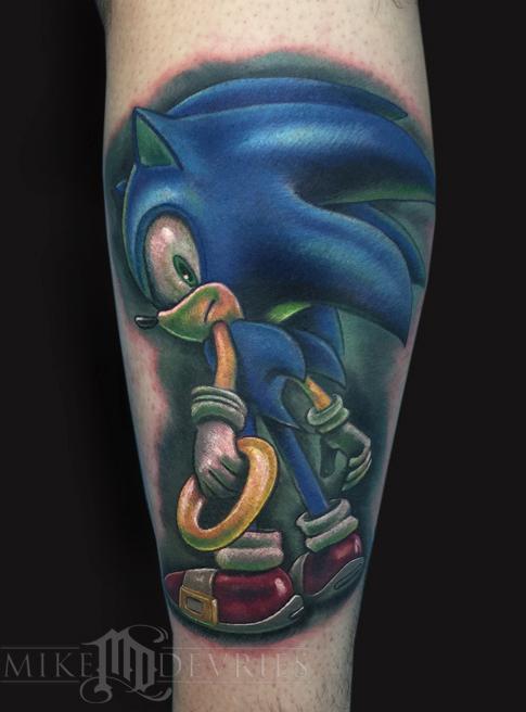 Sonic the Hedgehog Tattoo by Mike DeVries: TattooNOW