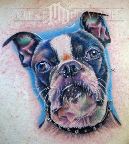 Boston Terrier by Mike DeVries: TattooNOW