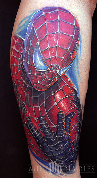 Shoulder Fantasy Spiderman Tattoo by Balinese Tattoo