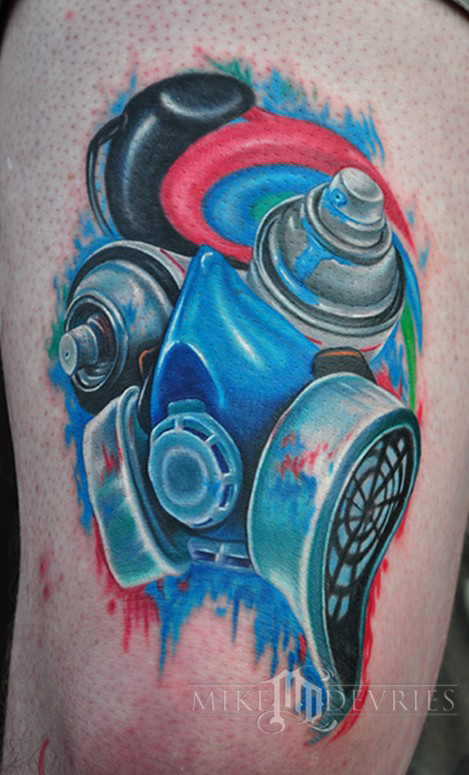 Gas Mask Tattoo by Mike DeVries: TattooNOW