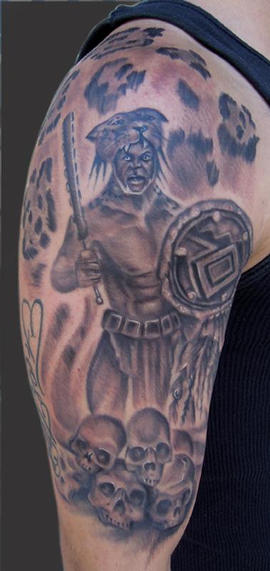 Aztec Jaguar Warrior Tattoo By Katelyn Crane Tattoonow