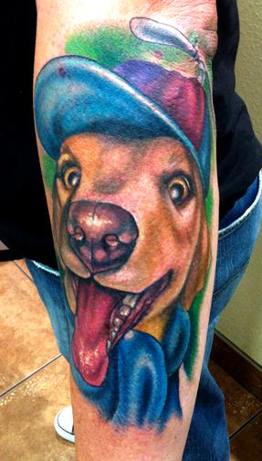 Yellow Lab Memorial Tattoo by Katelyn Crane: TattooNOW