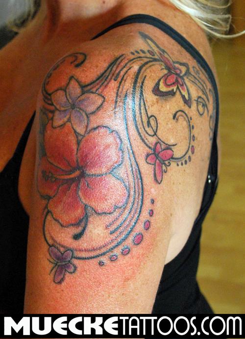 Swirly Butterfly Flower Tattoo By George Muecke Tattoonow