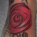 Tattoos - Red roses for her foot - 80943