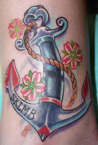 girly anchor tattoo drawings