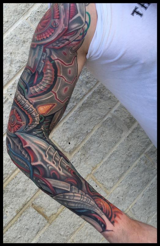 metal alchemist tattoo sleeve robot arm