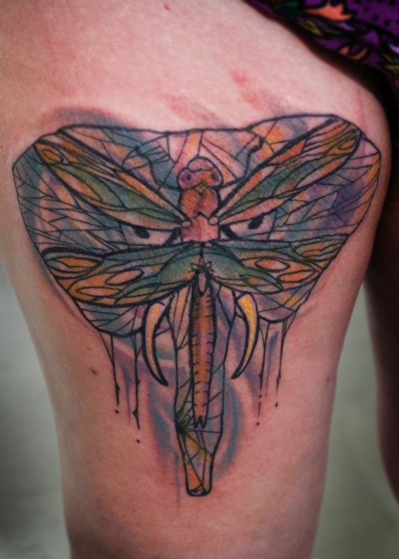 Elephant Dragonfly by Steve Phipps : Tattoos