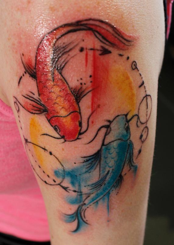 Cupids Pisces Arrow of Love  LuckyFish Inc and Tattoo Santa Barbara