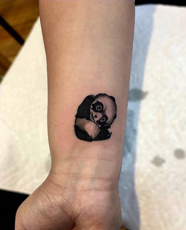baby panda by Carlos: TattooNOW