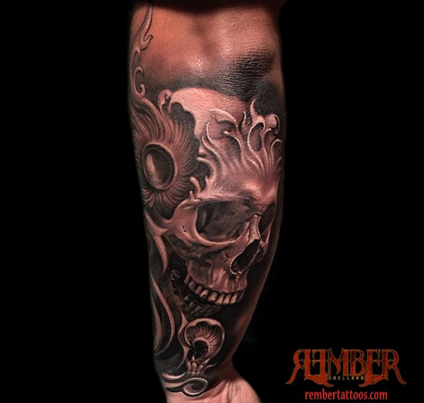 Black And Grey Realistic Skull By Rember Dark Age Tattoo Studio Tattoonow