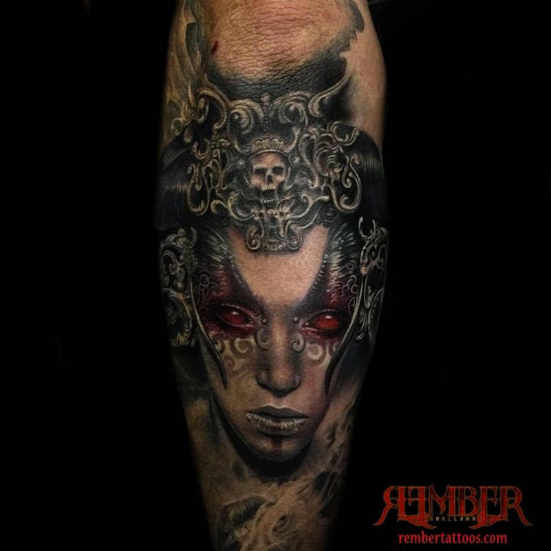 Female Warrior done by Me at Dark Age Tattoo Studio in Denton  TX  r tattoos