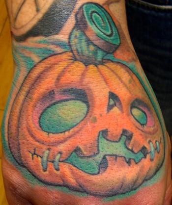 Pumkin Hand by Scott Olive : Tattoos