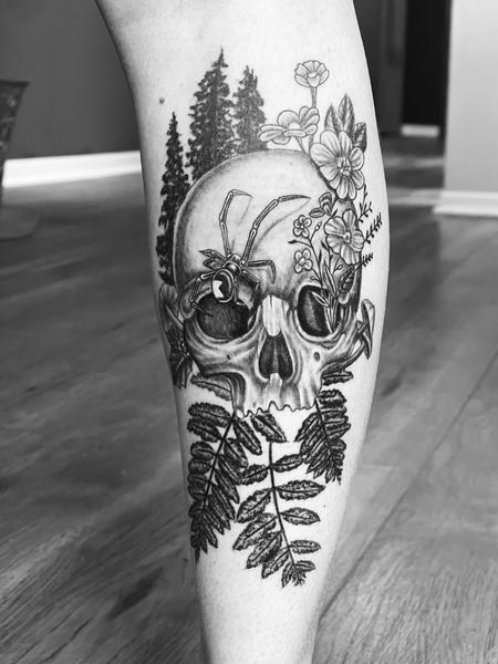 tattoos/ - Skull and black widow - 144256