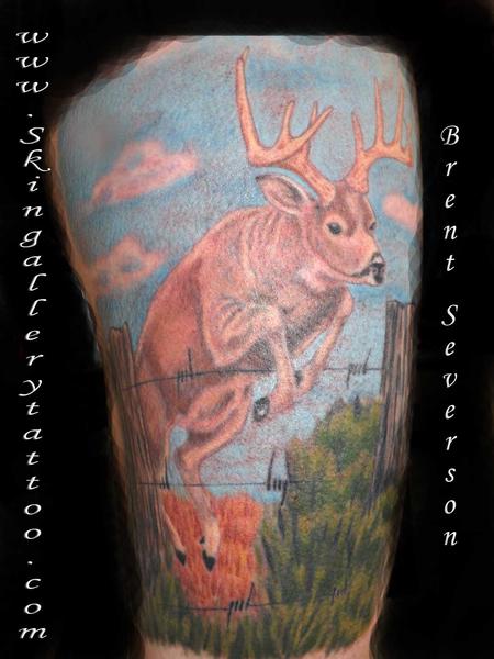deer skull tattoo on forearm men｜TikTok Search