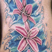 Tattoos - Floral Lilly Rib Tattoo - 76942