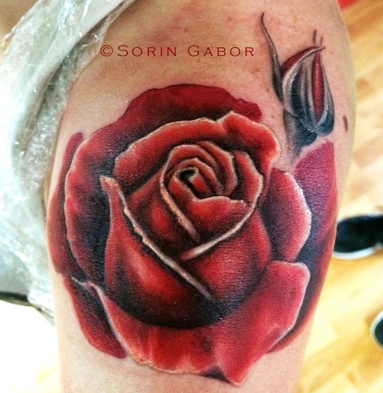 Red Rose by Tony Adamson TattooNOW