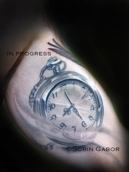 Little heart pocket watch, Done at Platzart by Plat in Washington,DC : r/ tattoos
