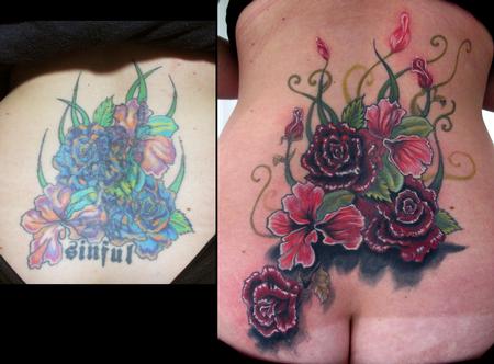 Lower back lotus flower blackwork dotwork lotusflowertattoo   Flower  leg tattoos Flower tattoo back Flower tattoo shoulder