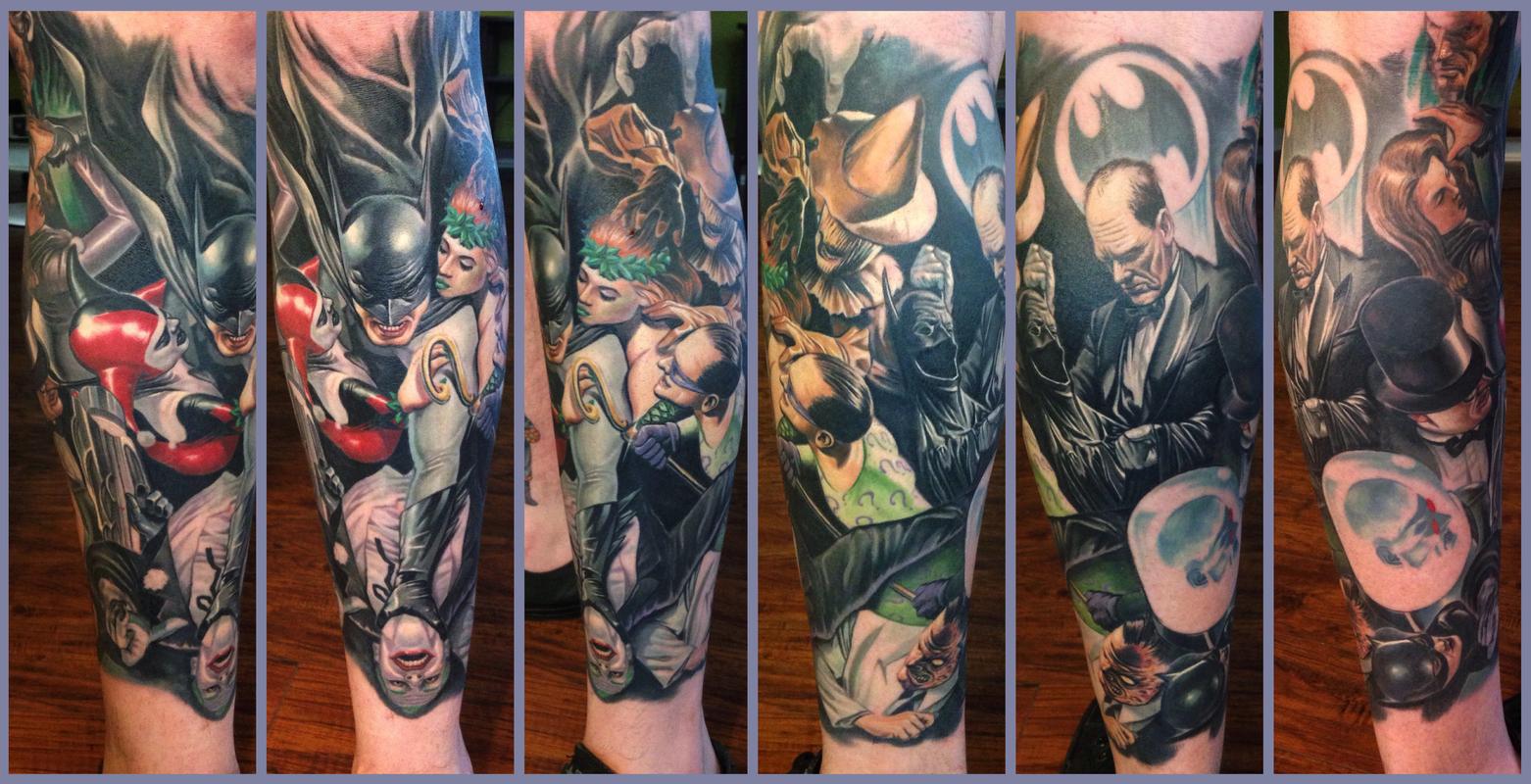 Batman tattoo  batman and joker tattoo  cartoon tattoos  trending comic  tattoos  leg tattoo idea  YouTube