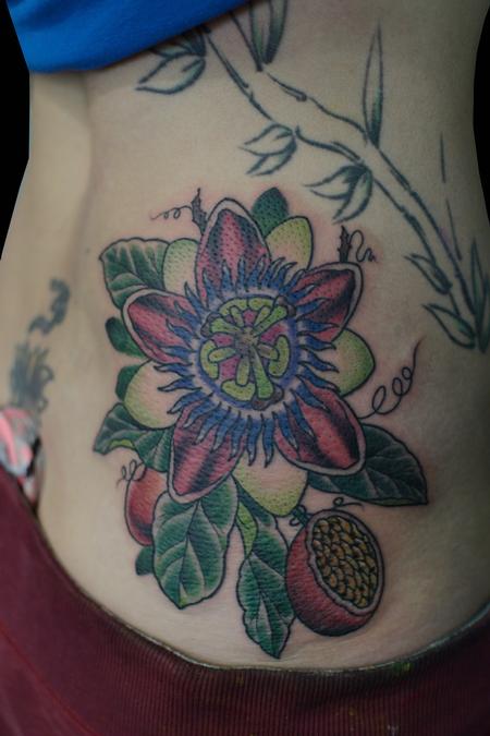 Passionfruit Flower Tattoo