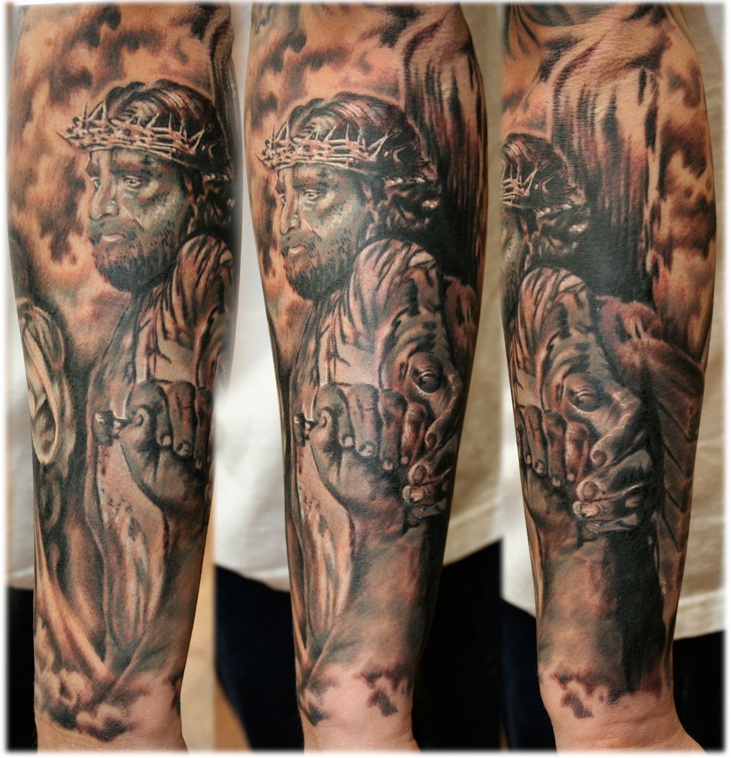 Realistic Jesus Portrait Black  Grey Hand Tattoo  Arte Tattoo Studios   YouTube