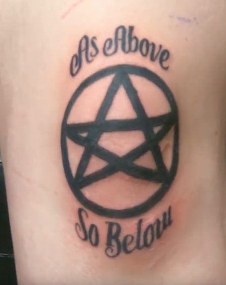 Pentacle tattoo. So simple. Want. | Pentagram tattoo, Pentacle tattoo,  Satanic tattoos