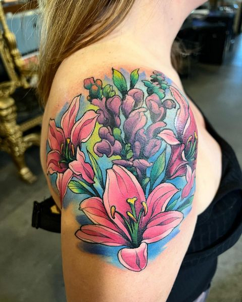 sun flower tattoo on shoulderTikTok Search