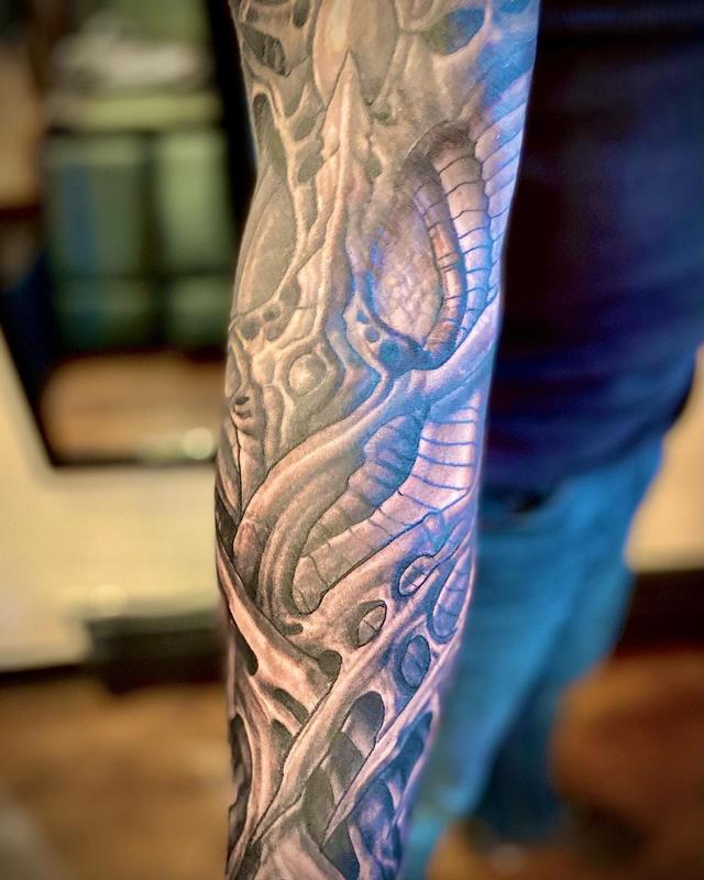 Biomech Sleeve Tattoo by Tony Urbank: TattooNOW