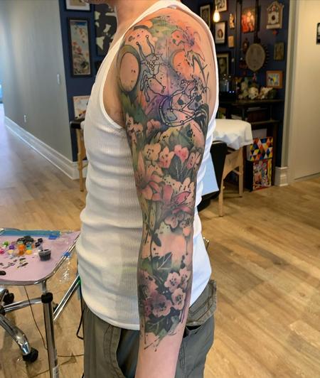 tattoos/ - Astrology Flower Arm Sleeve - 144212