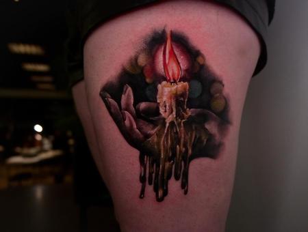 tattoos/ - Hand Candle - 144091
