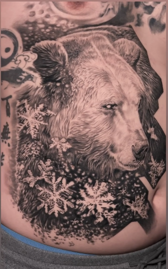 tattoos/ - Grizzly Bear Rib Tattoo - 144724
