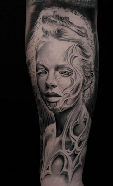 tattoos/ - Realism Biomech Portrait - 144291