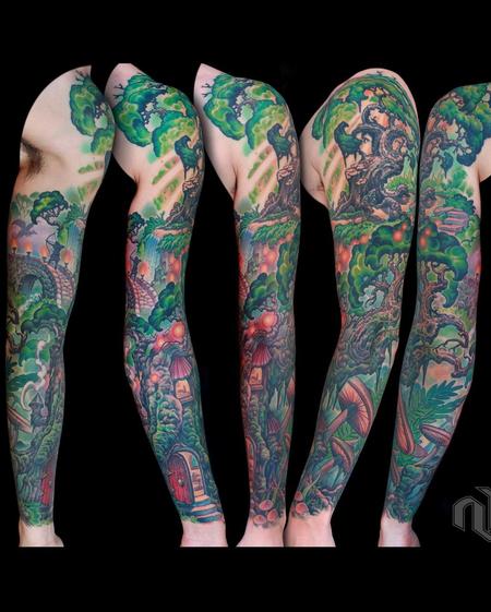 tattoos/ - Nature Forest Arm Sleeve - 144220