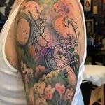 Astrology Flower Arm Sleeve Tattoo Design Thumbnail