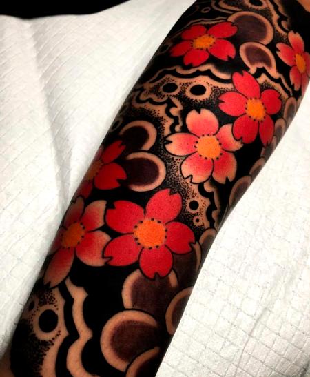 Japanese Sleeve by Angel Serrano: TattooNOW