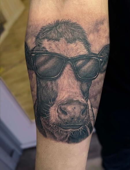 Cattle Egret Guardian Trash Polka Tattoo - The Order Custom Tattoos