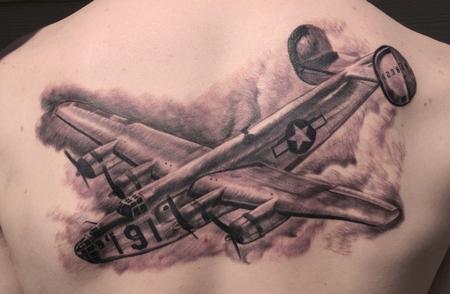 Airplane tattoo by Kafka Tattoo | Post 29551
