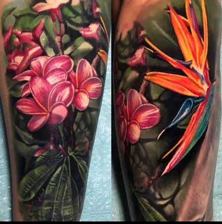Flowers Color Temporary Tattoo - FAKE TATTOOS – Fake Tattoos